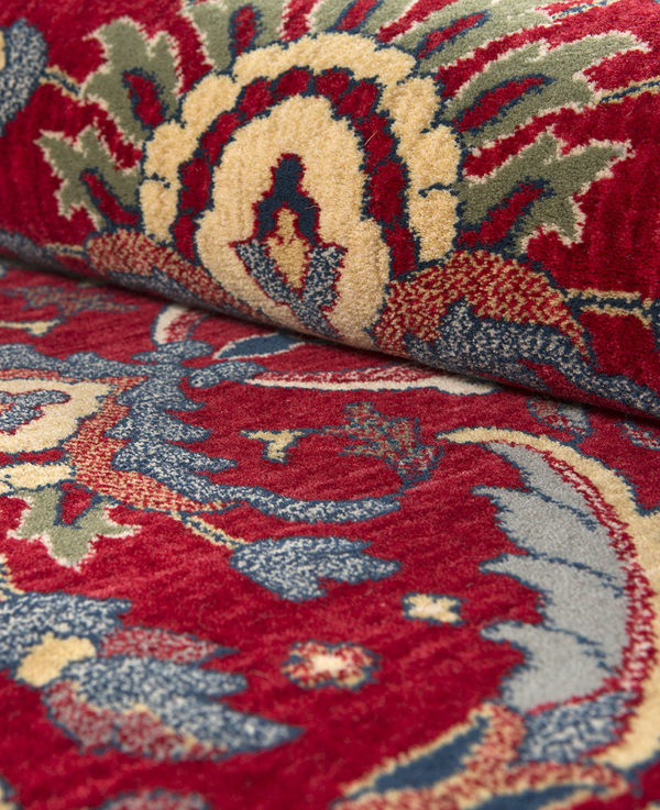 Alfombra clásica de lana azul-rojo Ibai 02, vista de detalle (1)