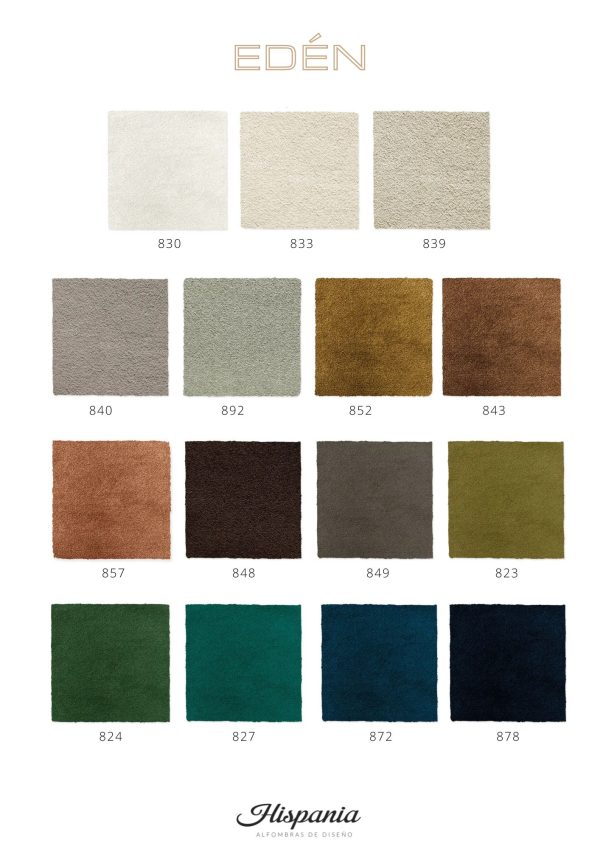 alfombras a medida de colores lisos carta de colores 2