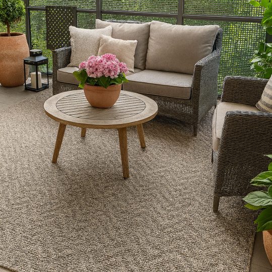 Alfombra de exterior de PET reciclado Sunny Spike