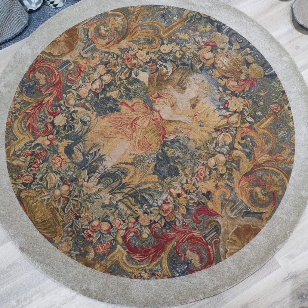 Vista aérea de una alfombra clásica elegante